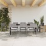 Juego de comedor jardín 9 pzas ratán sintético acero gris negro de vidaXL, Conjuntos de jardín - Ref: Foro24-3203295, Precio:...