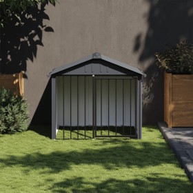 Caseta perros con tejado acero galvanizado negro 117x103x102 cm de vidaXL, Casetas para perros - Ref: Foro24-172346, Precio: ...