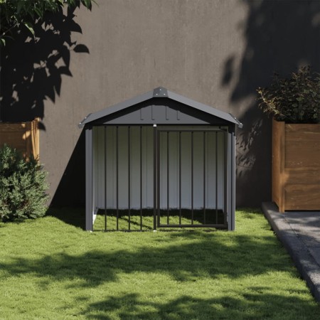 Dog house with black galvanized steel roof 117x103x102 cm by vidaXL, Dog kennels - Ref: Foro24-172346, Price: 164,04 €, Disco...