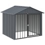 Dog house with black galvanized steel roof 117x103x102 cm by vidaXL, Dog kennels - Ref: Foro24-172346, Price: 164,04 €, Disco...