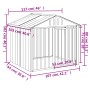 Dog house with black galvanized steel roof 117x103x102 cm by vidaXL, Dog kennels - Ref: Foro24-172346, Price: 164,04 €, Disco...