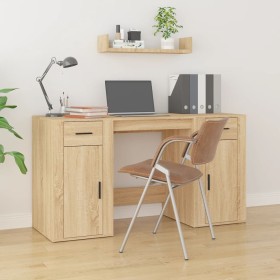 Sonoma oak plywood desk with cabinet by vidaXL, Desks - Ref: Foro24-3185434, Price: 157,32 €, Discount: %