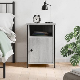 Sonoma gray plywood bedside table 40x42x60 cm by vidaXL, Nightstands - Ref: Foro24-825919, Price: 46,86 €, Discount: %