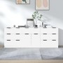 Dreiteiliges Sideboard aus weißem Sperrholz von vidaXL, Sideboards - Ref: Foro24-3115796, Preis: 255,62 €, Rabatt: %