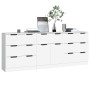 Dreiteiliges Sideboard aus weißem Sperrholz von vidaXL, Sideboards - Ref: Foro24-3115796, Preis: 255,62 €, Rabatt: %