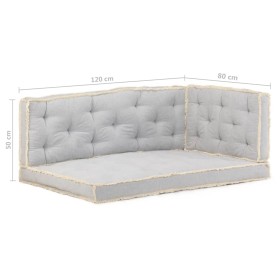 Graues 3-teiliges Paletten-Sofakissenset von vidaXL, Kissen für Stühle und Sofas - Ref: Foro24-3068548, Preis: 104,99 €, Raba...