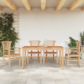 5-piece garden dining set solid teak wood by vidaXL, Garden sets - Ref: Foro24-3155773, Price: 613,80 €, Discount: %