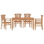 5-piece garden dining set solid teak wood by vidaXL, Garden sets - Ref: Foro24-3155773, Price: 614,99 €, Discount: %