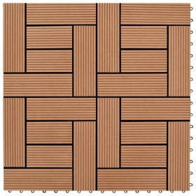 WPC porch tiles 30x30 cm 2 m² brown 22 units by vidaXL, Floors and carpets - Ref: Foro24-277798, Price: 111,99 €, Discount: %