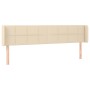 Cabecero de tela color crema 163x16x78/88 cm de vidaXL, Cabeceros y pies de cama - Ref: Foro24-3118779, Precio: 67,99 €, Desc...