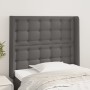 Cabecero con orejas cuero sintético gris 83x16x118/128cm de vidaXL, Cabeceros y pies de cama - Ref: Foro24-3119656, Precio: 7...