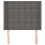 Headboard with ears gray synthetic leather 83x16x118/128cm by vidaXL, Headboards and footboards - Ref: Foro24-3119656, Price:...