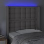 Headboard with LED gray synthetic leather 83x16x118/128cm by vidaXL, Headboards and footboards - Ref: Foro24-3124124, Price: ...