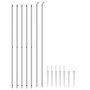 Wire fence with silver anchor spikes 2x10 m by vidaXL, fence panels - Ref: Foro24-154022, Price: 125,90 €, Discount: %