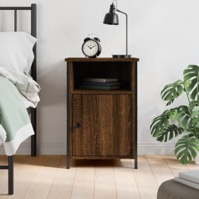 Oak brown plywood bedside table 40x42x60 cm by vidaXL, Nightstands - Ref: Foro24-825921, Price: 43,99 €, Discount: %