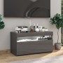 TV cabinet with LED lights glossy gray 75x35x40 cm by vidaXL, TV Furniture - Ref: Foro24-804407, Price: 71,92 €, Discount: %