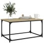 Sonoma oak wood and iron coffee table 80x50x40 cm by vidaXL, Coffee table - Ref: Foro24-823293, Price: 38,99 €, Discount: %