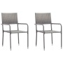 Garden dining set 3 pieces synthetic rattan steel gray black by vidaXL, Garden sets - Ref: Foro24-3203296, Price: 167,10 €, D...