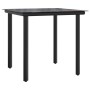 Juego de comedor jardín 3 pzas ratán sintético acero gris negro de vidaXL, Conjuntos de jardín - Ref: Foro24-3203296, Precio:...