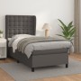 Box spring bed with gray synthetic leather mattress 80x200 cm by vidaXL, Beds and slatted bases - Ref: Foro24-3129001, Price:...