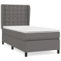 Cama box spring con colchón cuero sintético gris 80x200 cm de vidaXL, Camas y somieres - Ref: Foro24-3129001, Precio: 360,65 ...