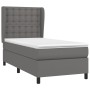 Cama box spring con colchón cuero sintético gris 80x200 cm de vidaXL, Camas y somieres - Ref: Foro24-3129001, Precio: 360,65 ...