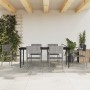 Juego de comedor jardín 7 pzas ratán sintético acero gris negro de vidaXL, Conjuntos de jardín - Ref: Foro24-3203294, Precio:...