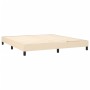 Boxspringbett-Matratze und LED-Leuchten, cremefarbener Stoff, 160 x 200 cm von vidaXL, Betten und Lattenroste - Ref: Foro24-3...