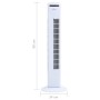 Tower fan with control and timer Φ24x80 cm white by vidaXL, Standing and table fans - Ref: Foro24-51547, Price: 61,95 €, Disc...