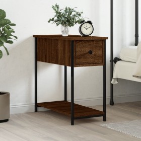 Oak brown engineered wood bedside table 30x60x60 cm by vidaXL, Nightstands - Ref: Foro24-826061, Price: 41,95 €, Discount: %