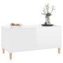 Mesa de centro madera contrachapada blanco brillo 90x44,5x45 cm de vidaXL, Mesas de centro - Ref: Foro24-819582, Precio: 66,6...