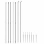 Wire fence with silver anchor spikes 2.2x10 m by vidaXL, fence panels - Ref: Foro24-154023, Price: 139,25 €, Discount: %