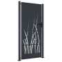 Anthracite grey steel garden gate with grass design 105x180 cm by vidaXL, garden gates - Ref: Foro24-153170, Price: 350,91 €,...