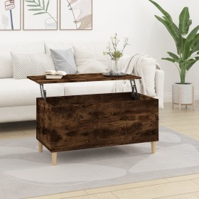 Mesa de centro madera contrachapada roble ahumado 90x44,5x45 cm de vidaXL, Mesas de centro - Ref: Foro24-819585, Precio: 68,9...