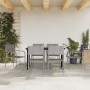 Garden dining set 7 pieces synthetic rattan steel gray black by vidaXL, Garden sets - Ref: Foro24-3203299, Price: 369,38 €, D...