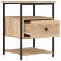 Sonoma oak engineered wood bedside table 40x42x56 cm by vidaXL, Nightstands - Ref: Foro24-826025, Price: 53,57 €, Discount: %