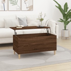 Mesa de centro madera contrachapada roble marrón 90x44,5x45 cm de vidaXL, Mesas de centro - Ref: Foro24-819587, Precio: 65,74...