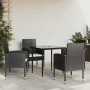 Garten-Essgruppe, 5-teilig, synthetisches Rattan und schwarzer Stahl von vidaXL, Gartensets - Ref: Foro24-3203305, Preis: 329...