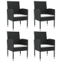 Garden dining set 5 pieces synthetic rattan and black steel by vidaXL, Garden sets - Ref: Foro24-3203305, Price: 329,46 €, Di...