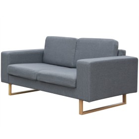 Two-seater light gray fabric sofa by vidaXL, Sofas - Ref: Foro24-243184, Price: 360,65 €, Discount: %