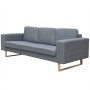 3-Sitzer-Sofa aus hellgrauem Stoff von vidaXL, Sofas - Ref: Foro24-243185, Preis: 412,53 €, Rabatt: %