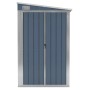 Cobertizo de jardín pared acero galvanizado gris 118x288x178 cm de vidaXL, Cobertizos - Ref: Foro24-316226, Precio: 311,99 €,...