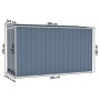 Garden shed with galvanized steel wall in gray, 118x288x178 cm. by vidaXL, Sheds - Ref: Foro24-316226, Price: 260,09 €, Disco...