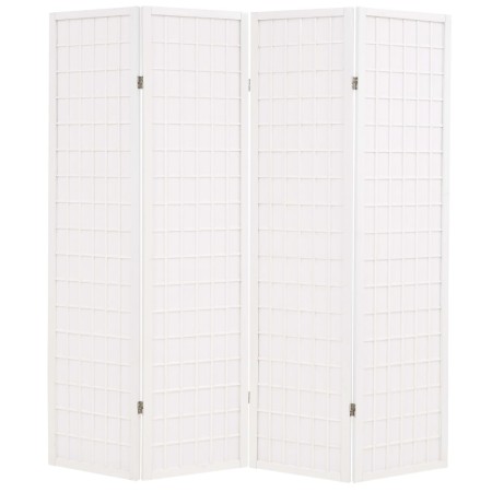 Biombo plegable con 4 paneles estilo japonés 160x170 cm blanco de vidaXL, Divisores de ambientes - Ref: Foro24-245906, Precio...