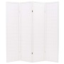 Biombo plegable con 4 paneles estilo japonés 160x170 cm blanco de vidaXL, Divisores de ambientes - Ref: Foro24-245906, Precio...