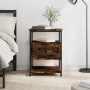 Smoked oak engineered wood bedside table 40x42x56 cm by vidaXL, Nightstands - Ref: Foro24-826027, Price: 38,72 €, Discount: %