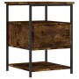 Smoked oak engineered wood bedside table 40x42x56 cm by vidaXL, Nightstands - Ref: Foro24-826027, Price: 38,72 €, Discount: %