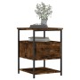 Smoked oak engineered wood bedside table 40x42x56 cm by vidaXL, Nightstands - Ref: Foro24-826027, Price: 38,72 €, Discount: %