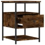 Smoked oak engineered wood bedside table 40x42x56 cm by vidaXL, Nightstands - Ref: Foro24-826027, Price: 38,72 €, Discount: %