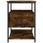 Smoked oak engineered wood bedside table 40x42x56 cm by vidaXL, Nightstands - Ref: Foro24-826027, Price: 38,72 €, Discount: %